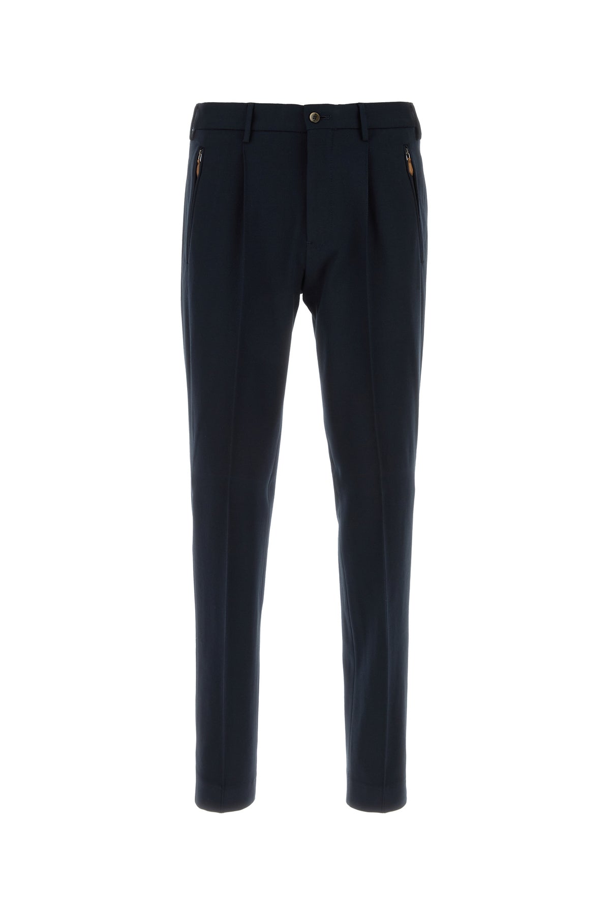 PT Torino Pantalone in misto viscosa stretch blu notte