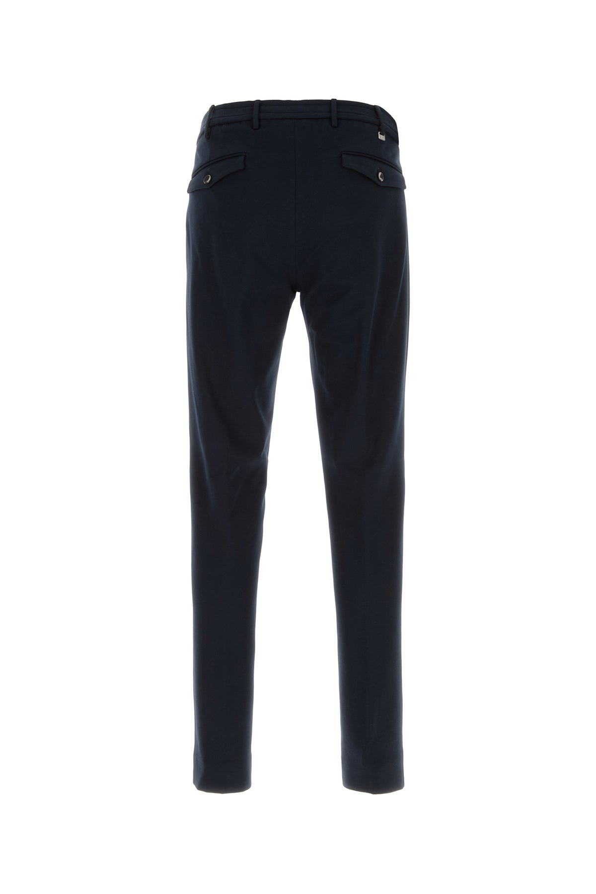 PT Torino Pantalone in misto viscosa stretch blu notte, view 2