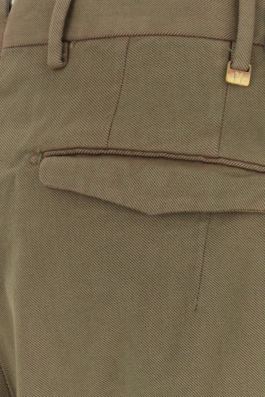 PT Torino Pantalone in cotone stretch fango, view 3