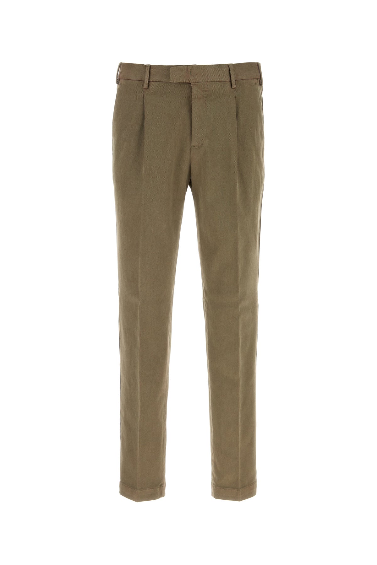 PT Torino Pantalone in cotone stretch fango