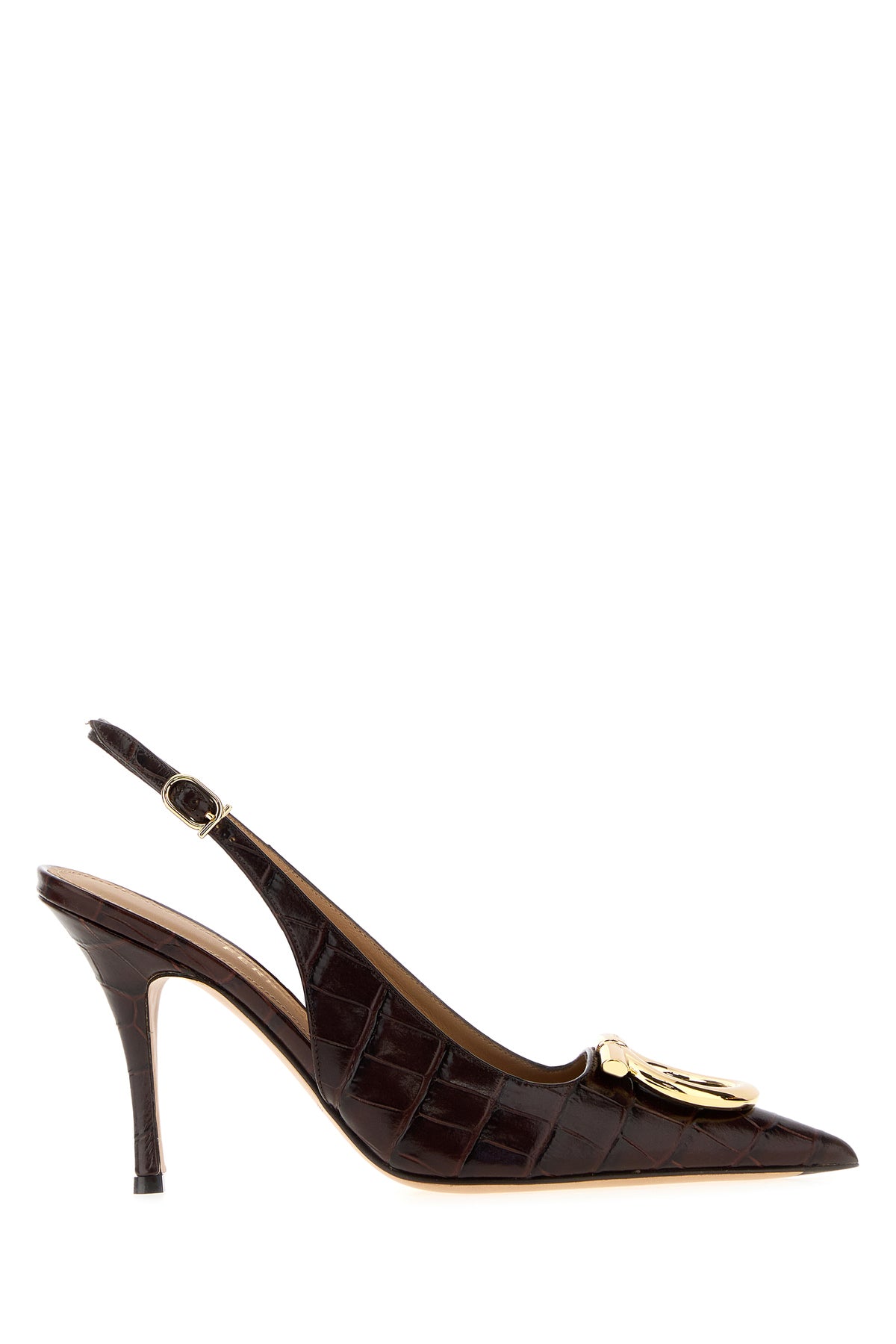Ferragamo Scarpe con tacco Sara in pelle testa di moro