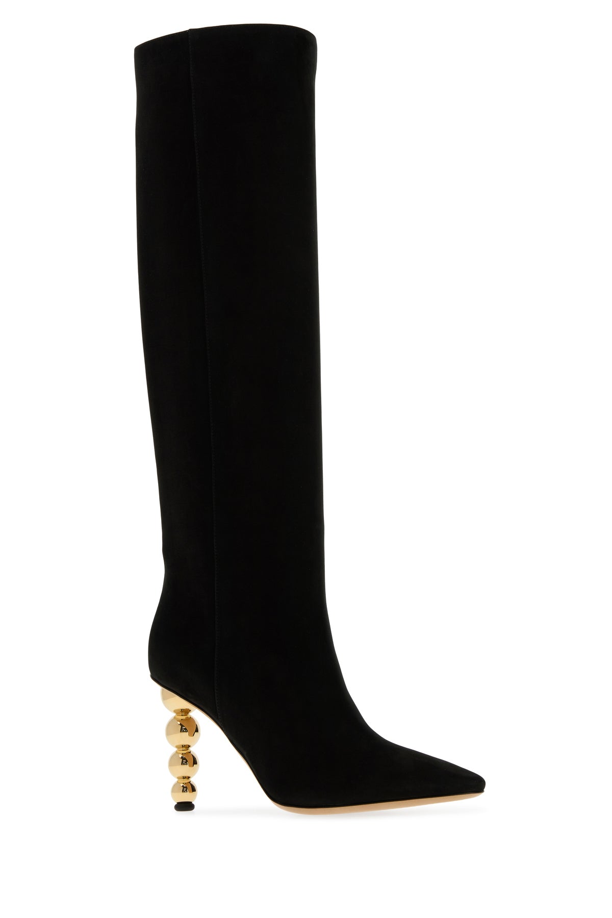Ferragamo Stivali Lotty in pelle scamosciata nera, view 2