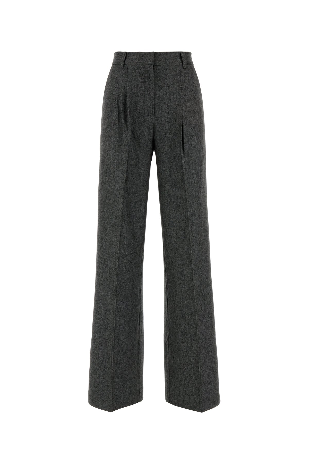 THE ANDAMANE Pantalone Nathalie dalla gamba ampia in twill grigio scuro