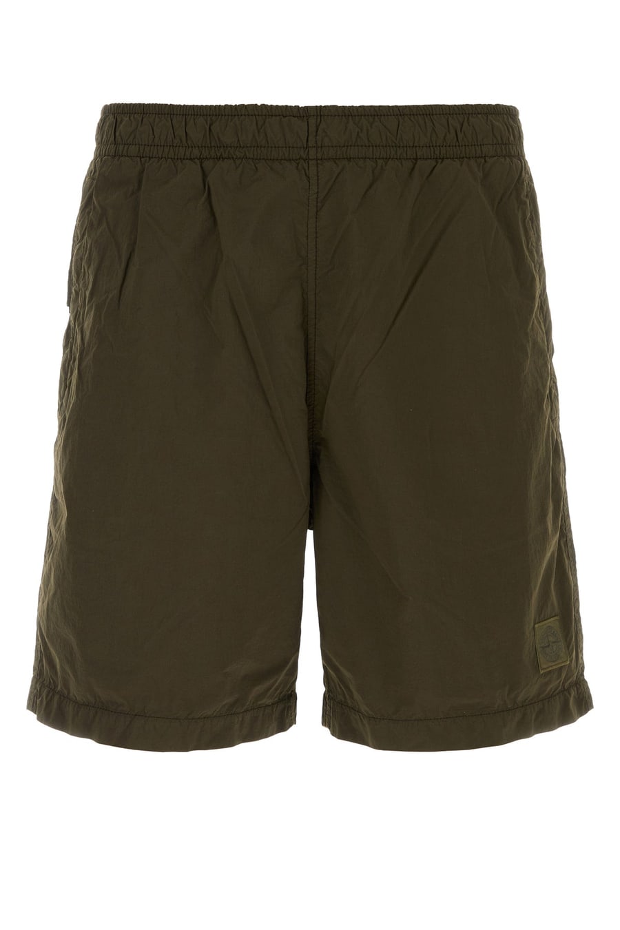 Stone Island Bermuda in nylon verde oliva