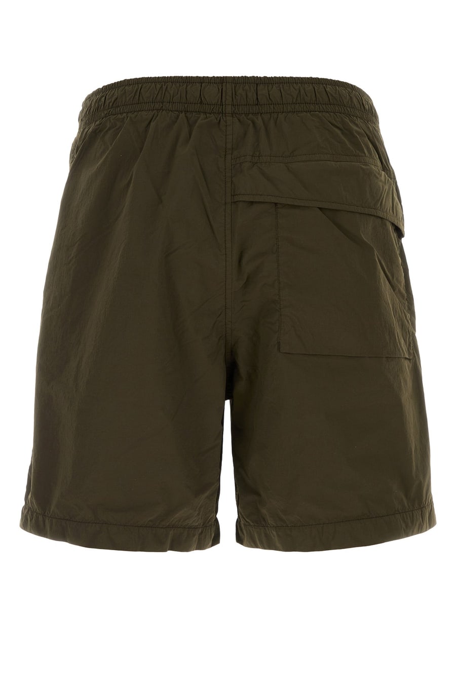 Stone Island Bermuda in nylon verde oliva, view 2