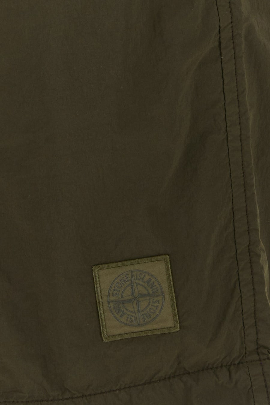 Stone Island Bermuda in nylon verde oliva, view 3