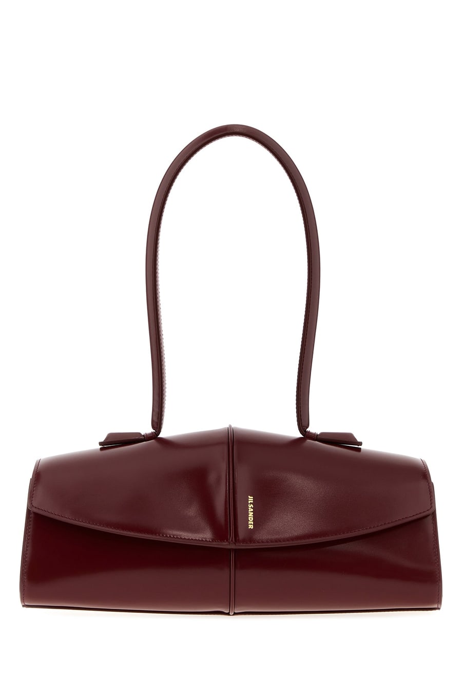 Jil Sander Borsa a spalla Linea in pelle rosso tiziano