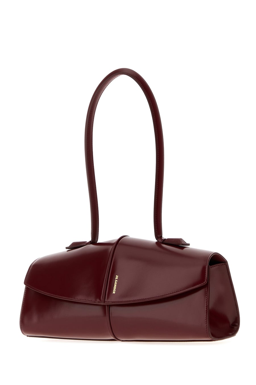 Jil Sander Borsa a spalla Linea in pelle rosso tiziano, view 2