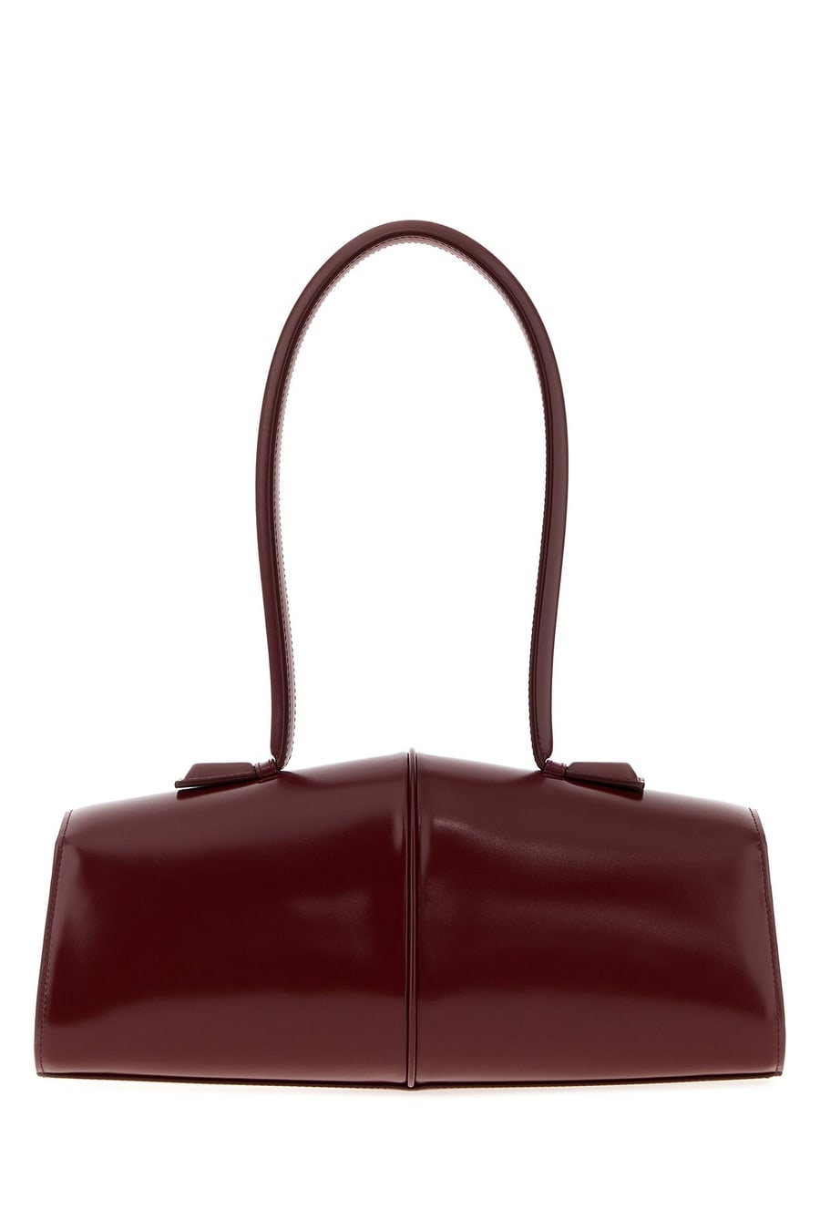 Jil Sander Borsa a spalla Linea in pelle rosso tiziano, view 3