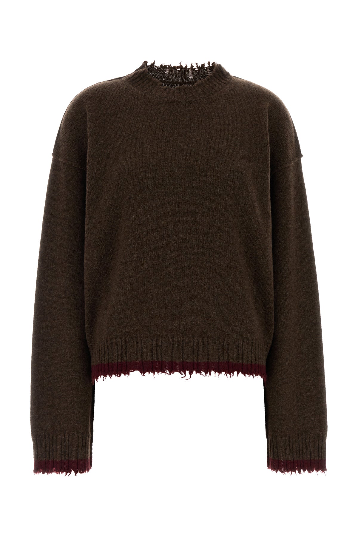 UMA WANG Maglione Plain in cashmere marrone