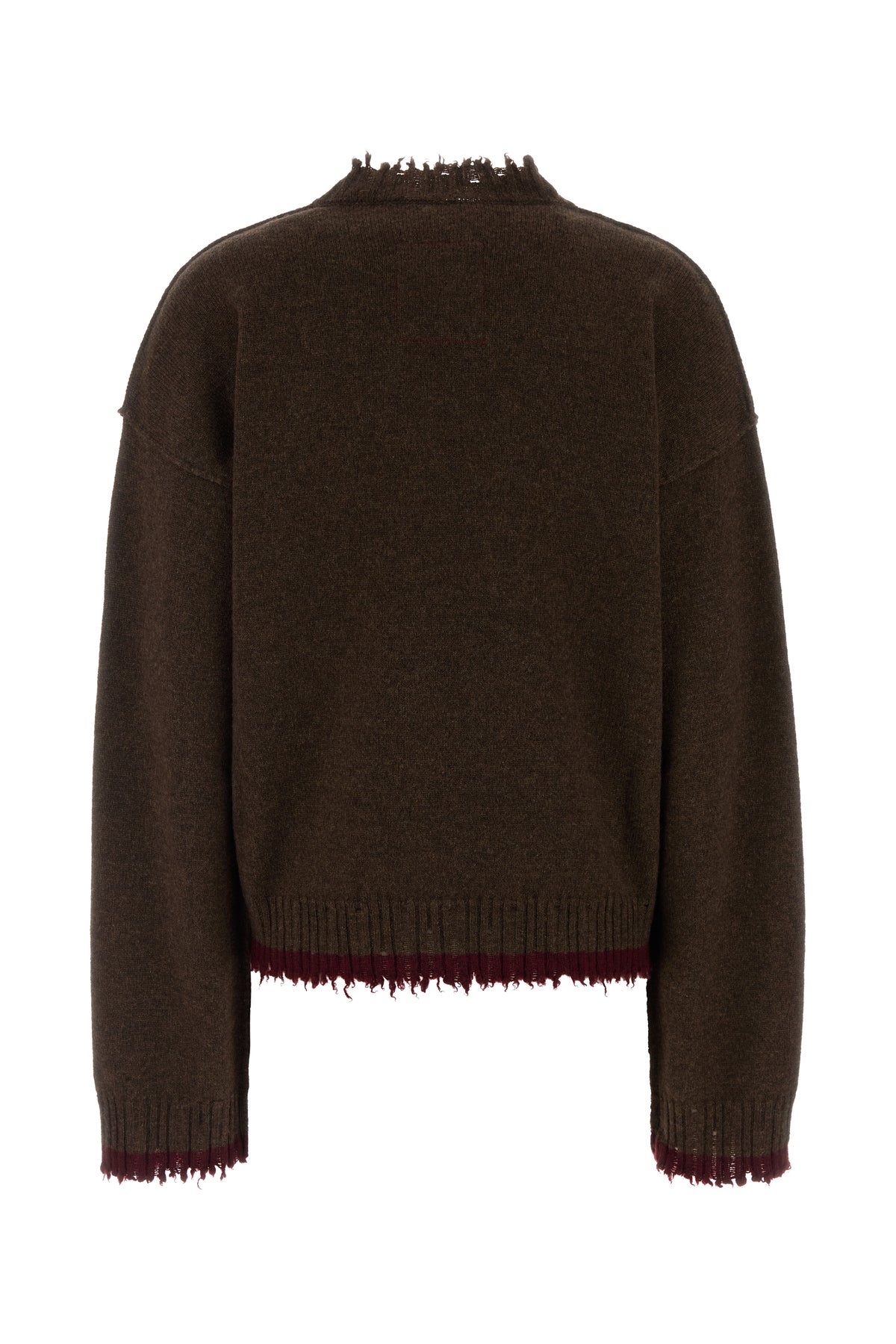 UMA WANG Maglione Plain in cashmere marrone, view 2