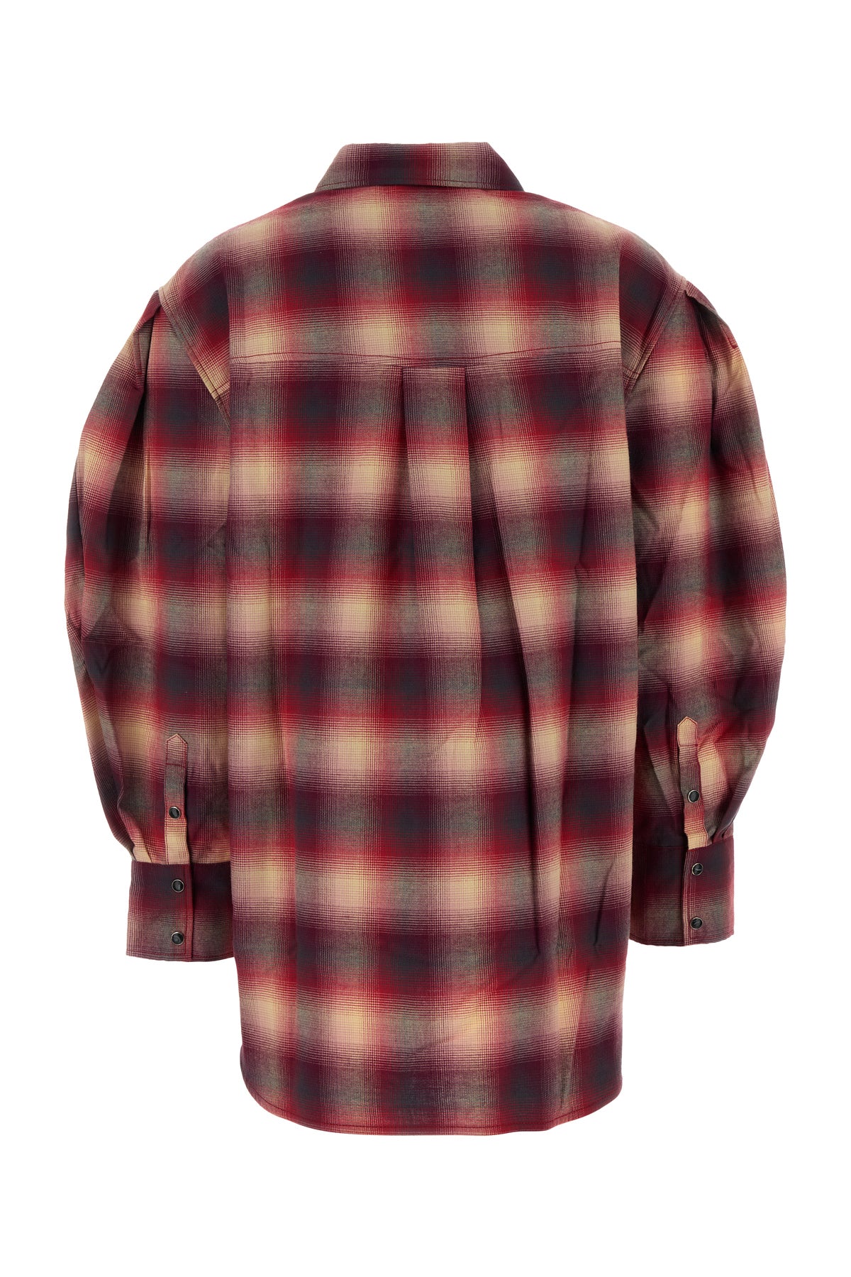 Ganni Camicia oversize in flanella ricamata, view 2