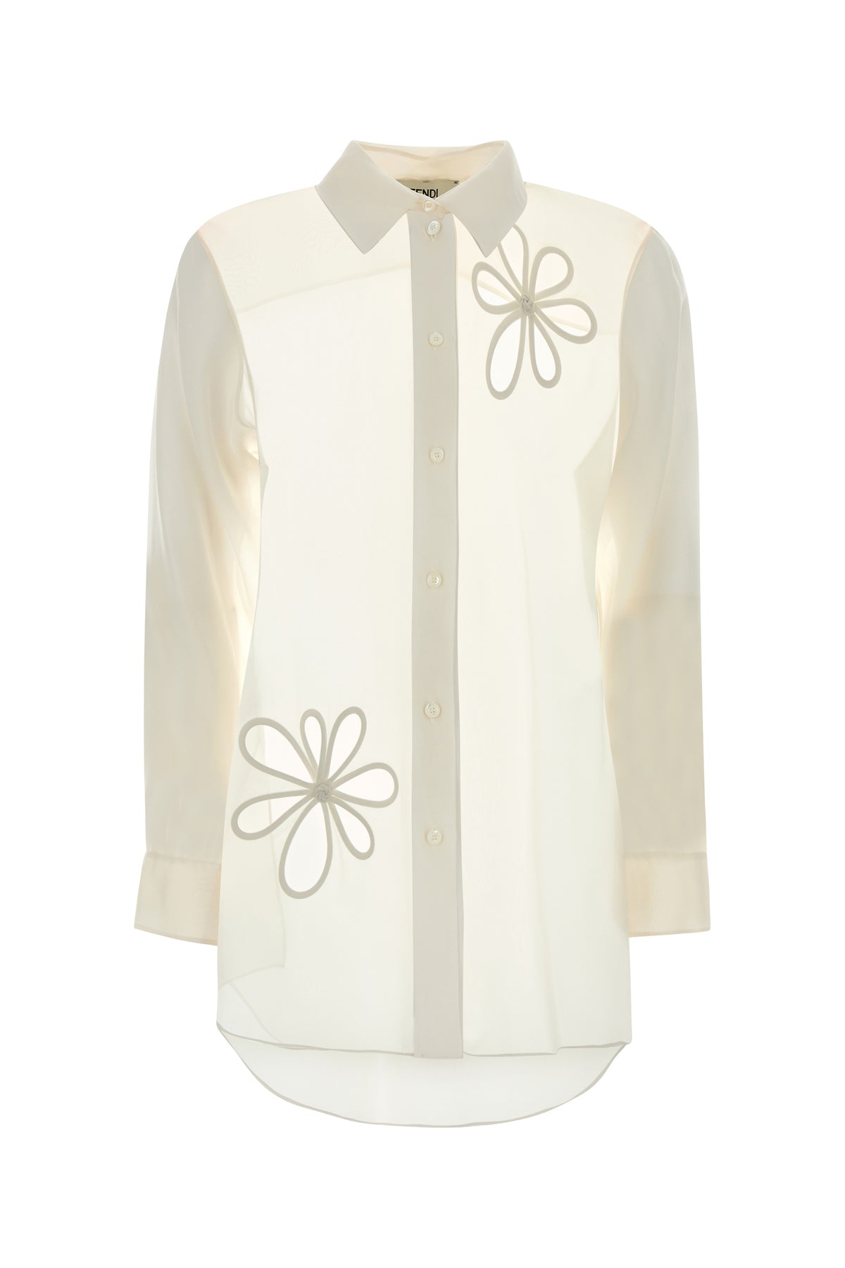 Fendi Camicia in organza bianca