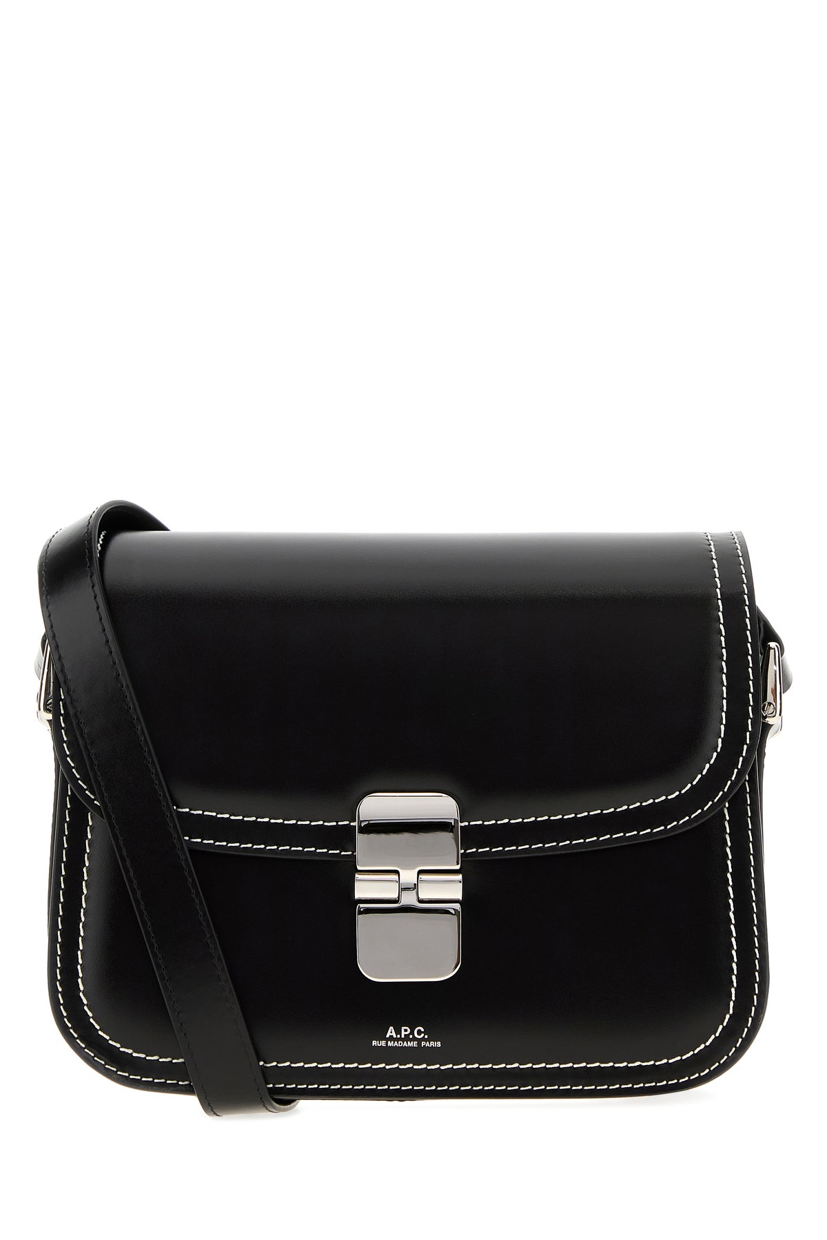 A.P.C. Borsa a spalla Grace piccola in pelle nera