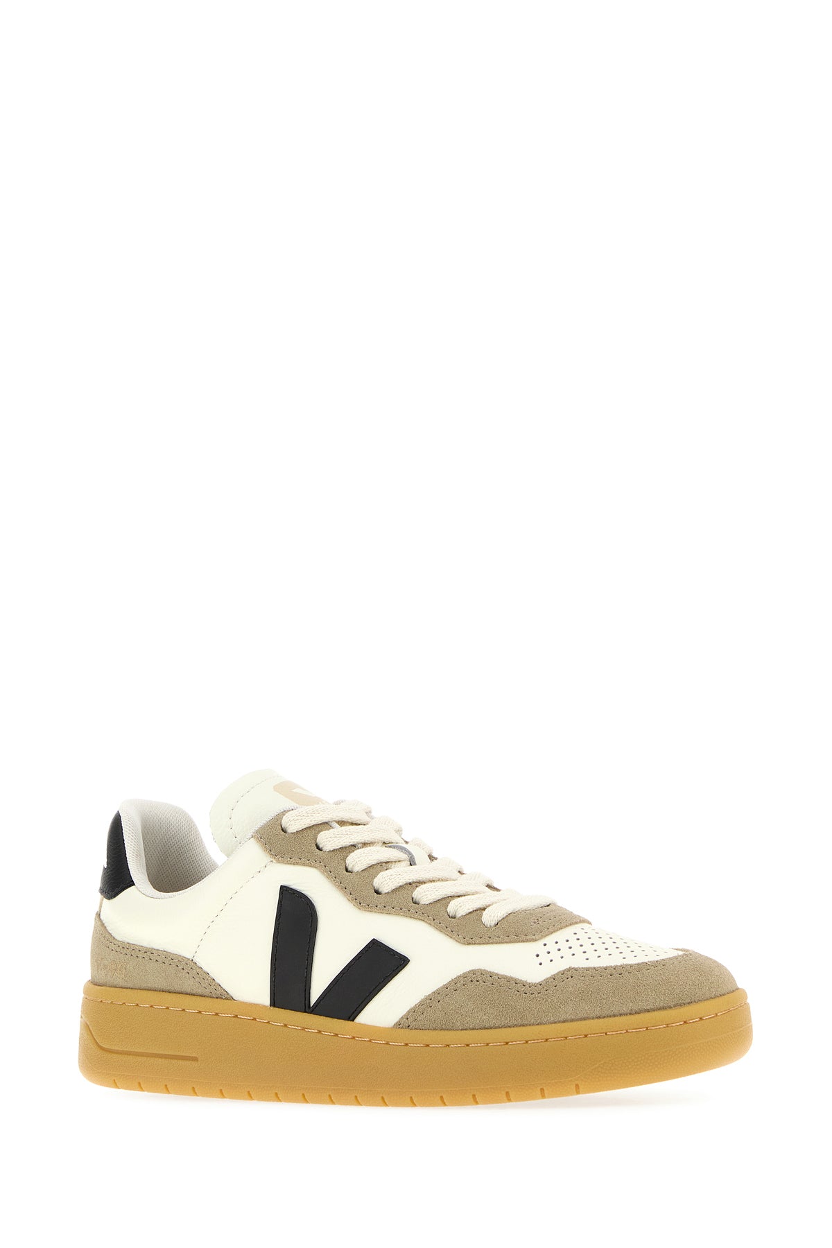 VEJA Sneakers V-90 in multicolor in pelle e pelle scamosciata, view 2