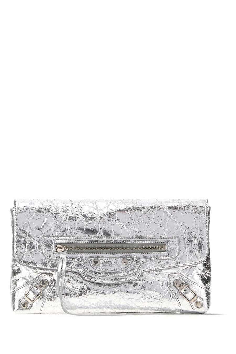 Balenciaga Clutch Le City in pelle argento