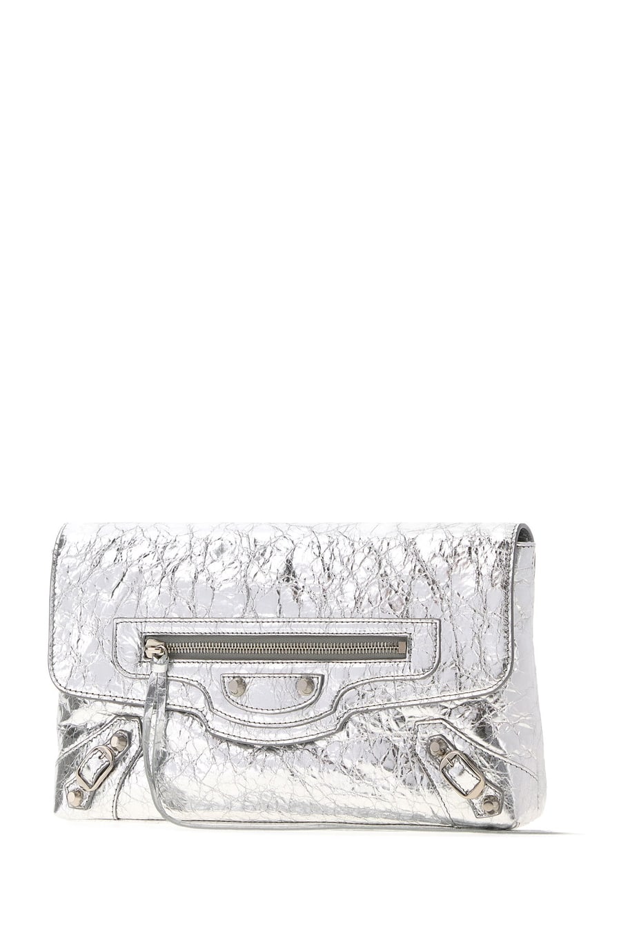 Balenciaga Clutch Le City in pelle argento, view 2