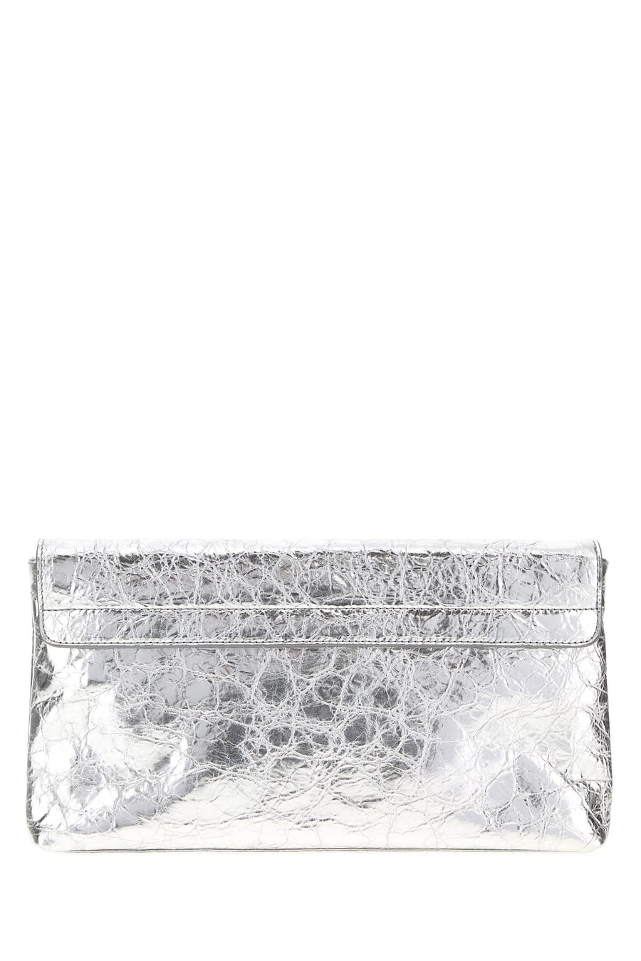 Balenciaga Clutch Le City in pelle argento, view 3
