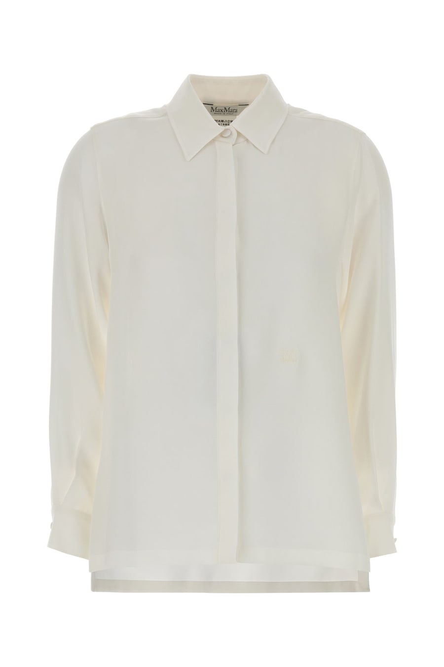 Max Mara Camicia Geranio in seta bianca