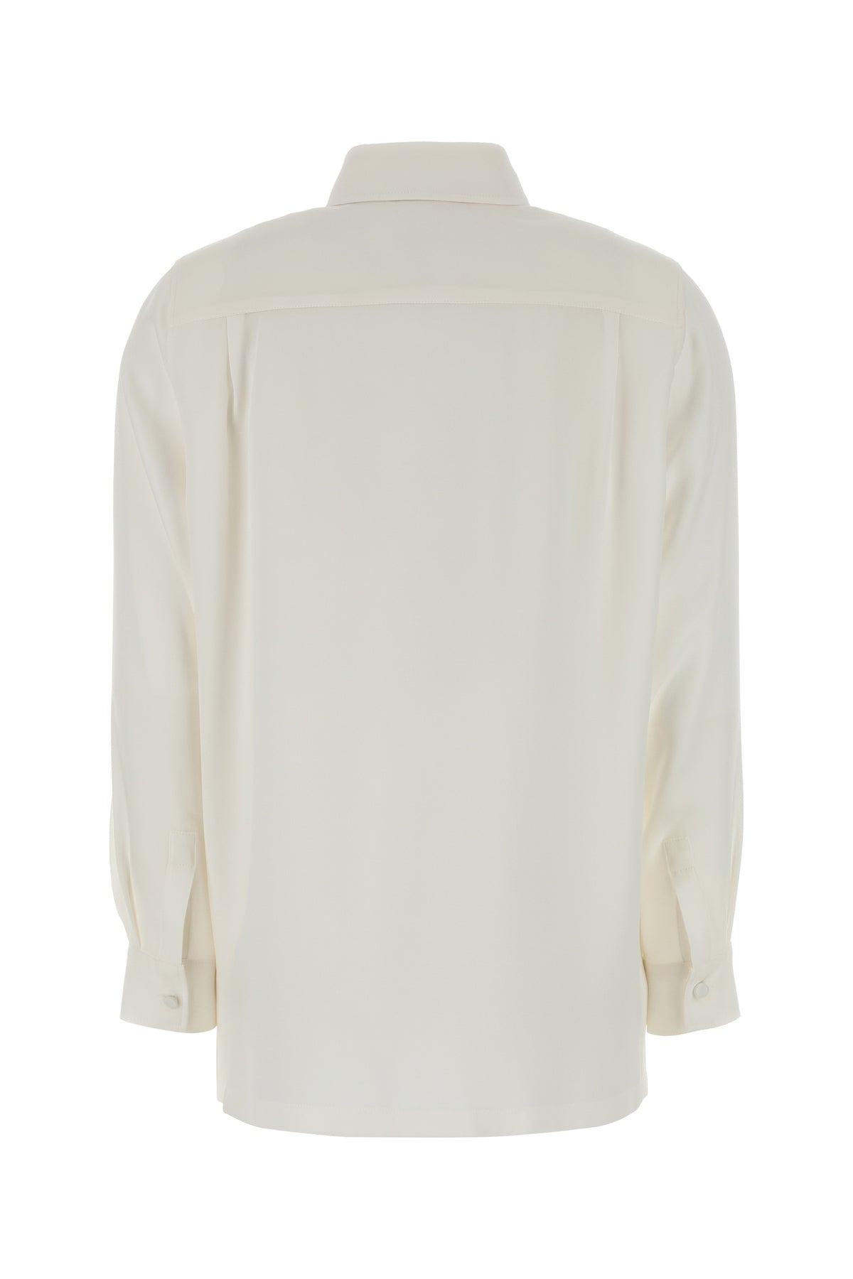 Max Mara Camicia Geranio in seta bianca, view 2