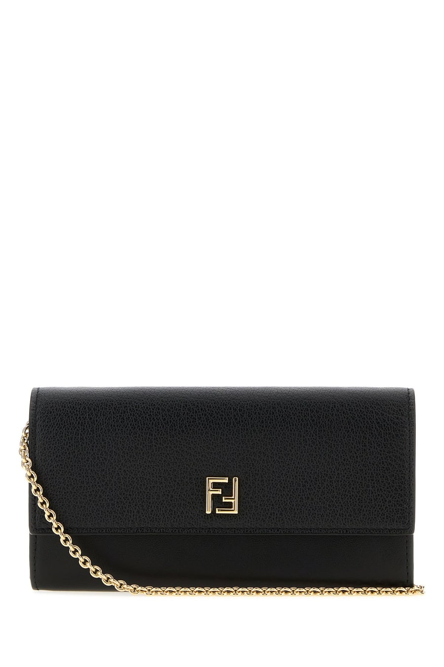 Fendi Portafoglio FF in pelle nera