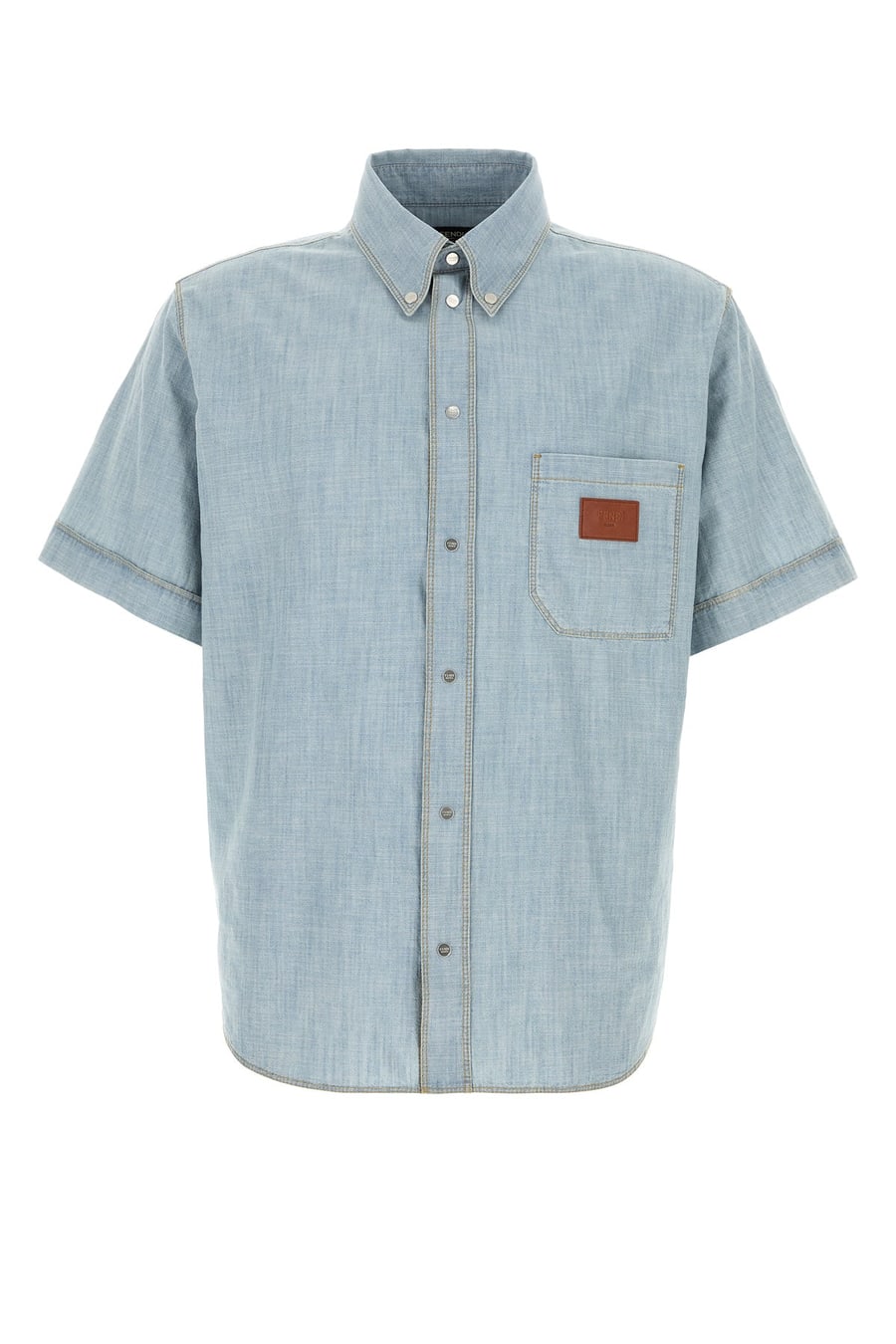 Fendi Camicia in chambray azzurro
