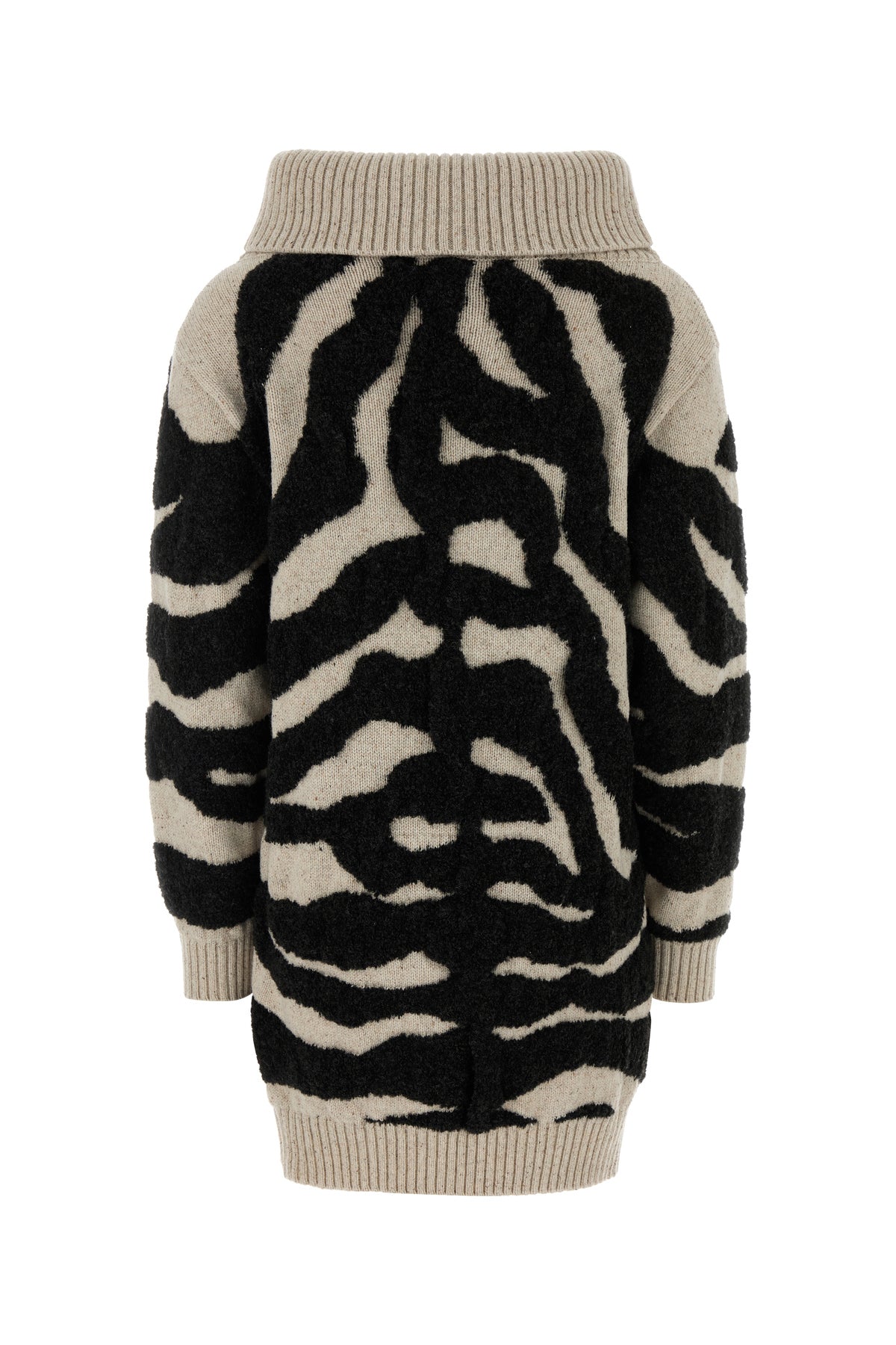 Moschino Abito maglione in misto lana sabbia, view 2