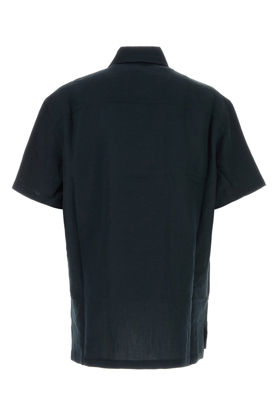 CASABLANCA Camicia in misto viscosa blu notte, view 2