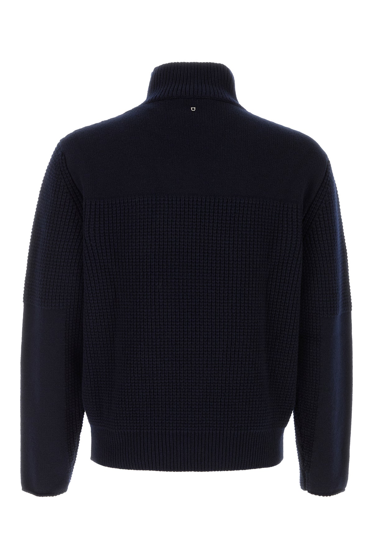Ferragamo Maglione in lana blu navy, view 2