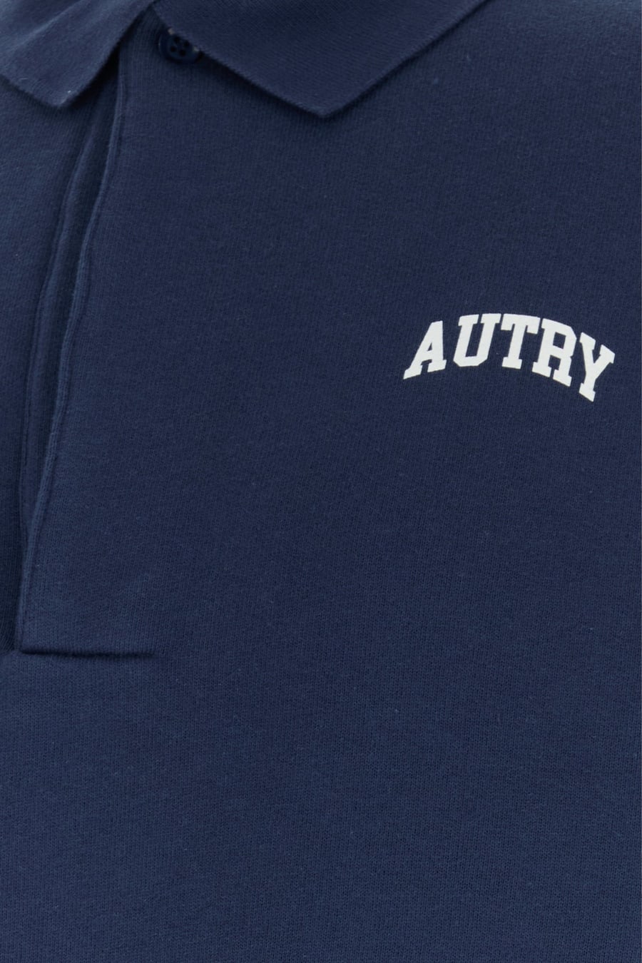 Autry Polo in cotone blu navy, view 3