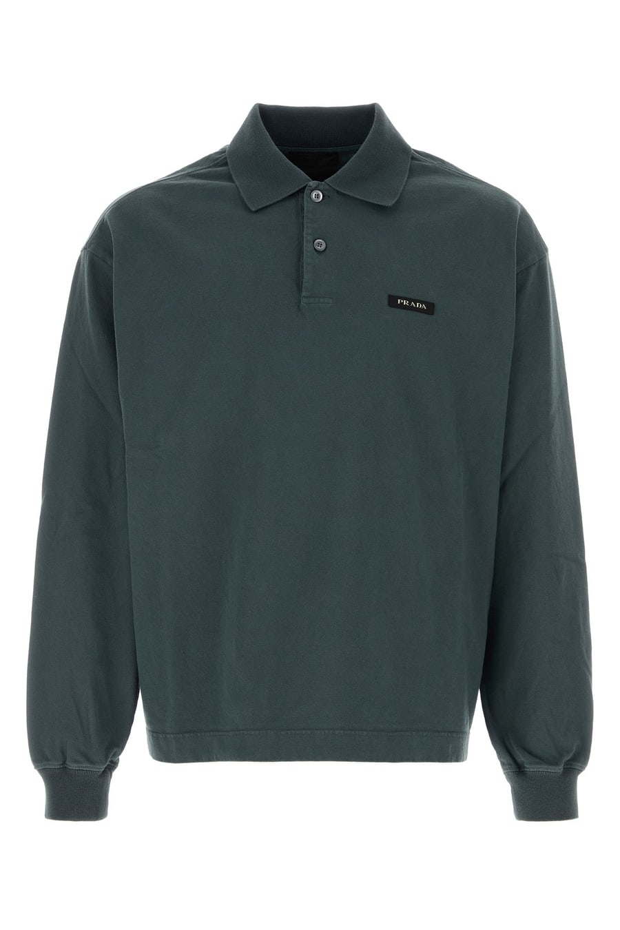Prada Polo in cotone petrolio