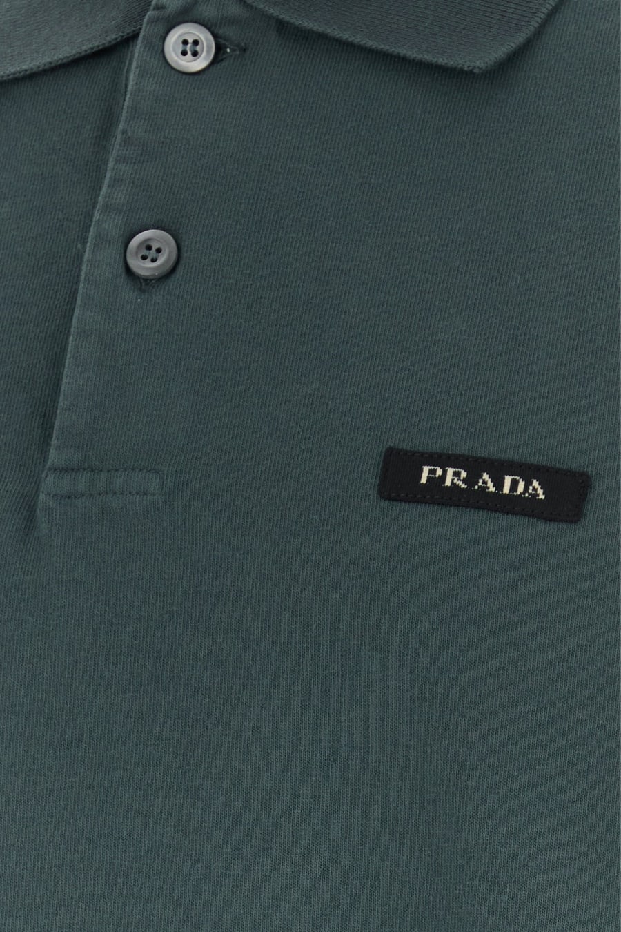 Prada Polo in cotone petrolio, view 3
