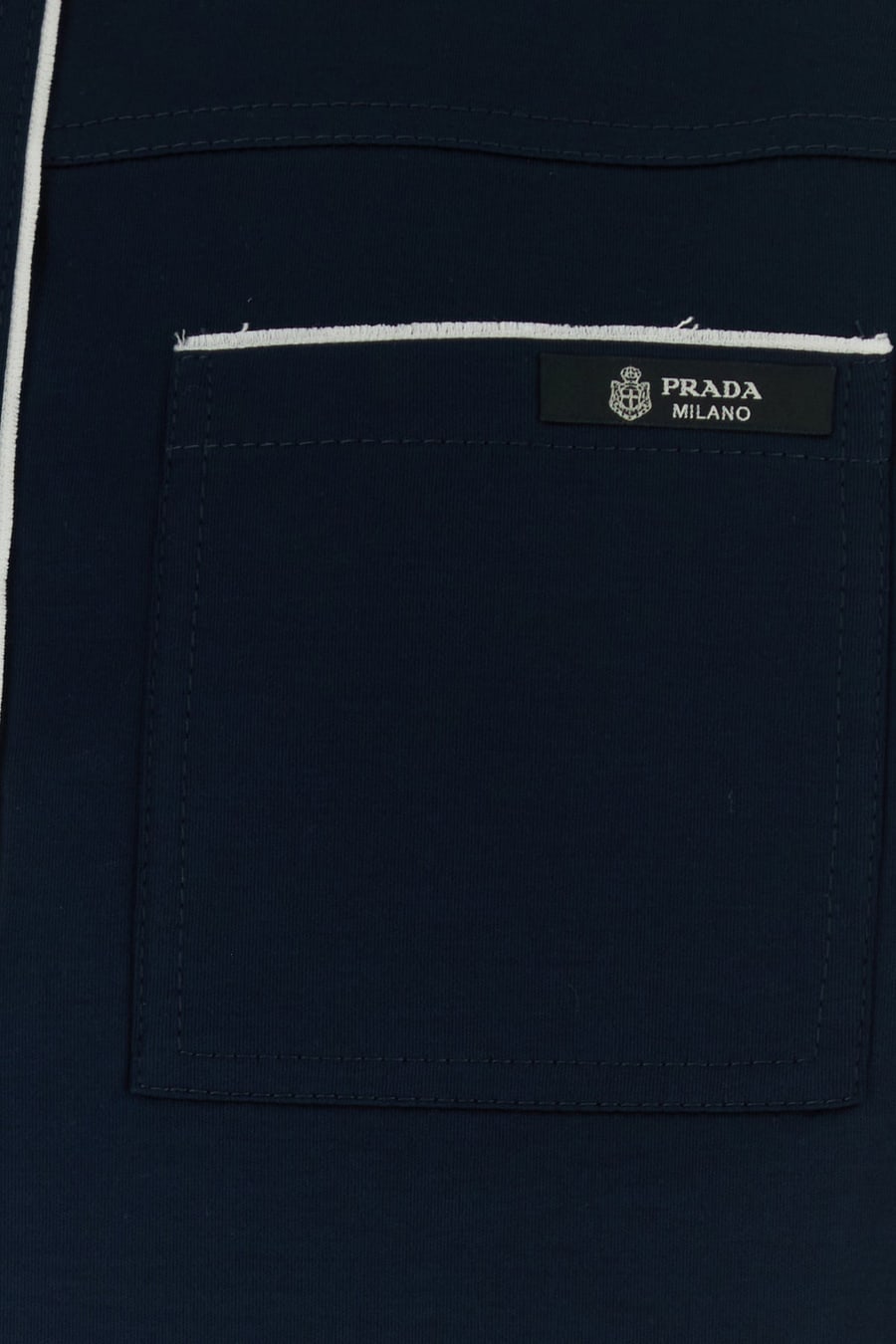 Prada Polo in cotone blu navy, view 3