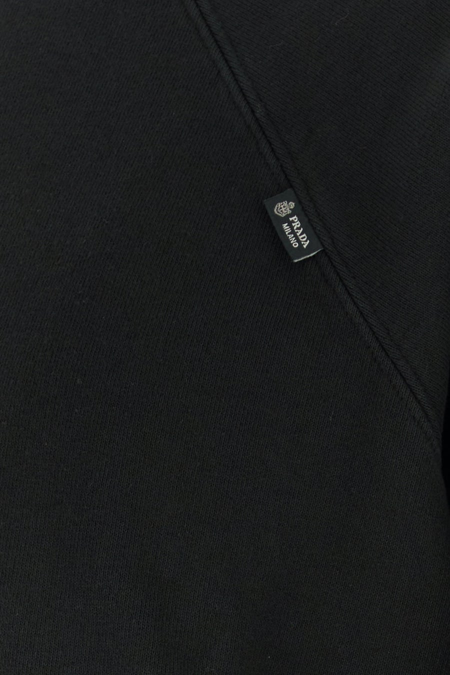 Prada Felpa in cotone nero, view 3