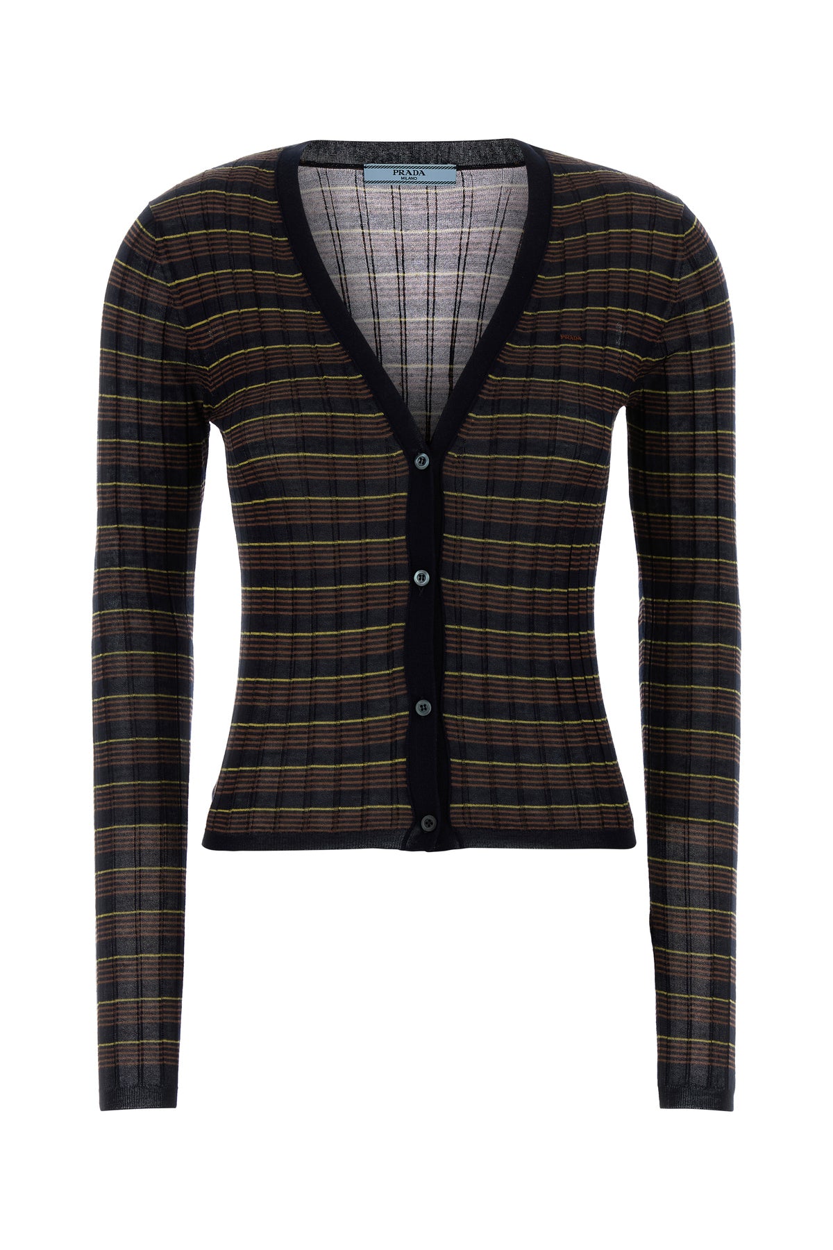 Prada Cardigan in maglia ricamata