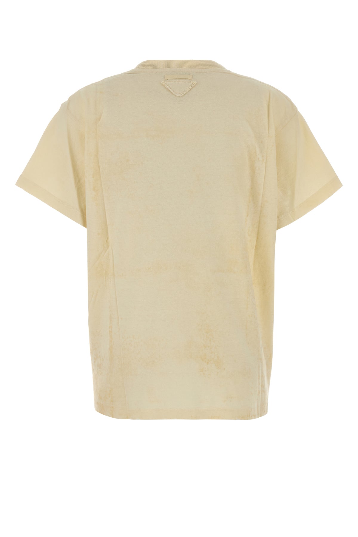 Prada T-shirt in cotone crema, view 2