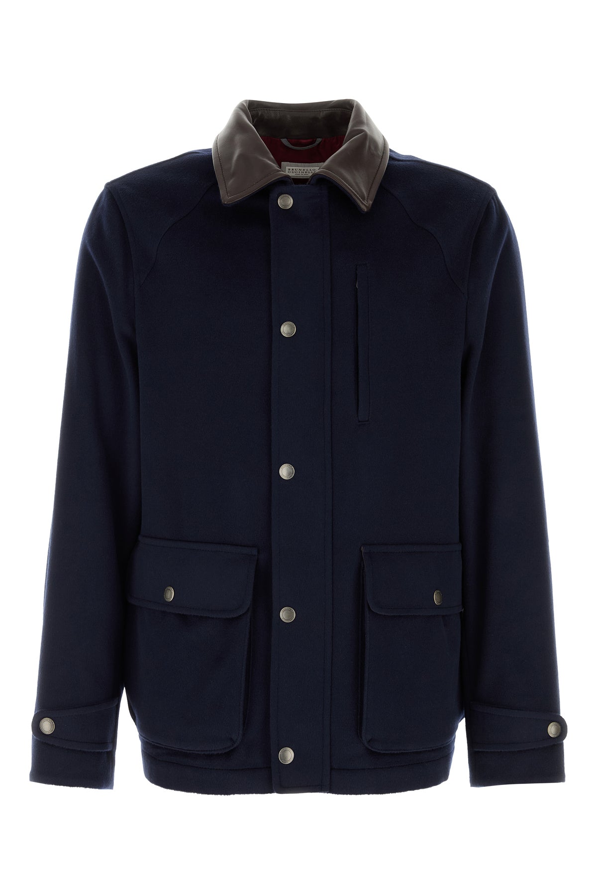 Brunello Cucinelli Giubbino in lana blu navy