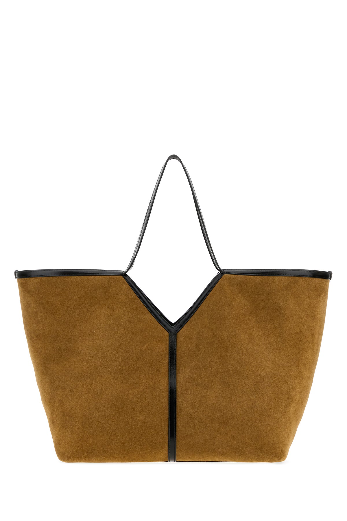 Saint Laurent Borsa shopping Y in pelle scamosciata biscotto