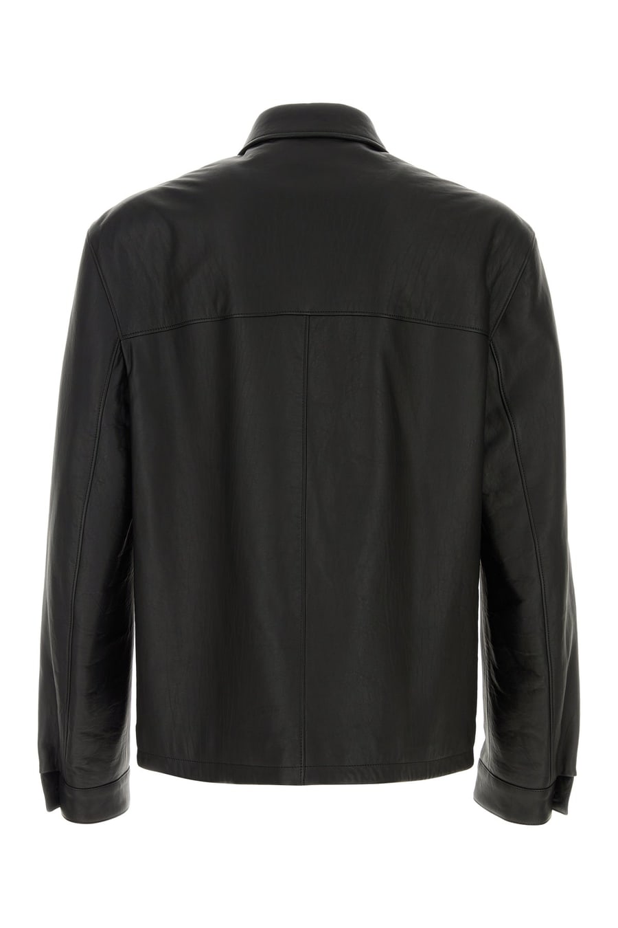 Prada Giacca in pelle nera, view 2