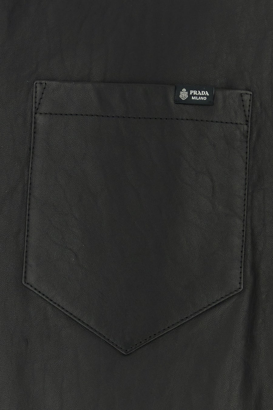 Prada Giacca in pelle nera, view 5