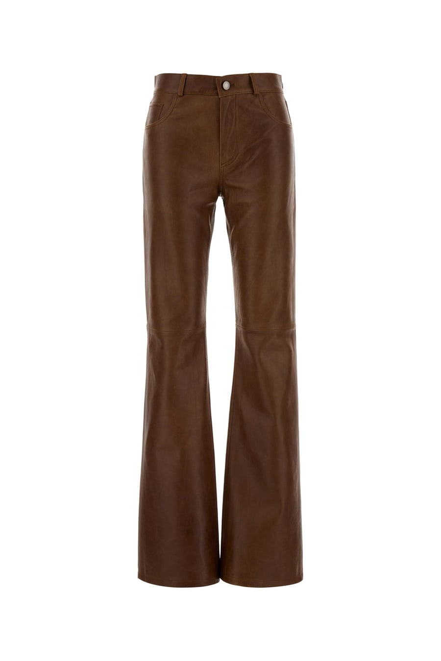 HAIKURE Pantalone in pelle cioccolato