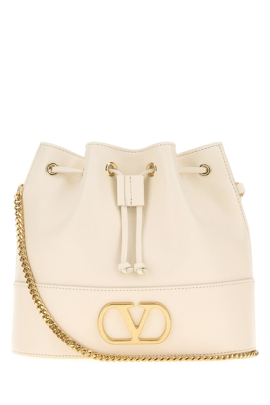 Valentino Garavani Borsa a secchiello VLogo Signature in pelle avorio