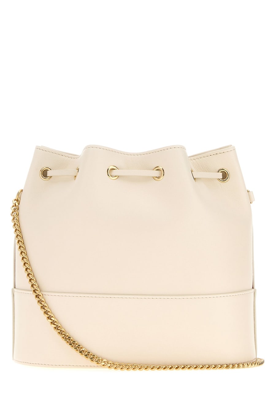 Valentino Garavani Borsa a secchiello VLogo Signature in pelle avorio, view 3