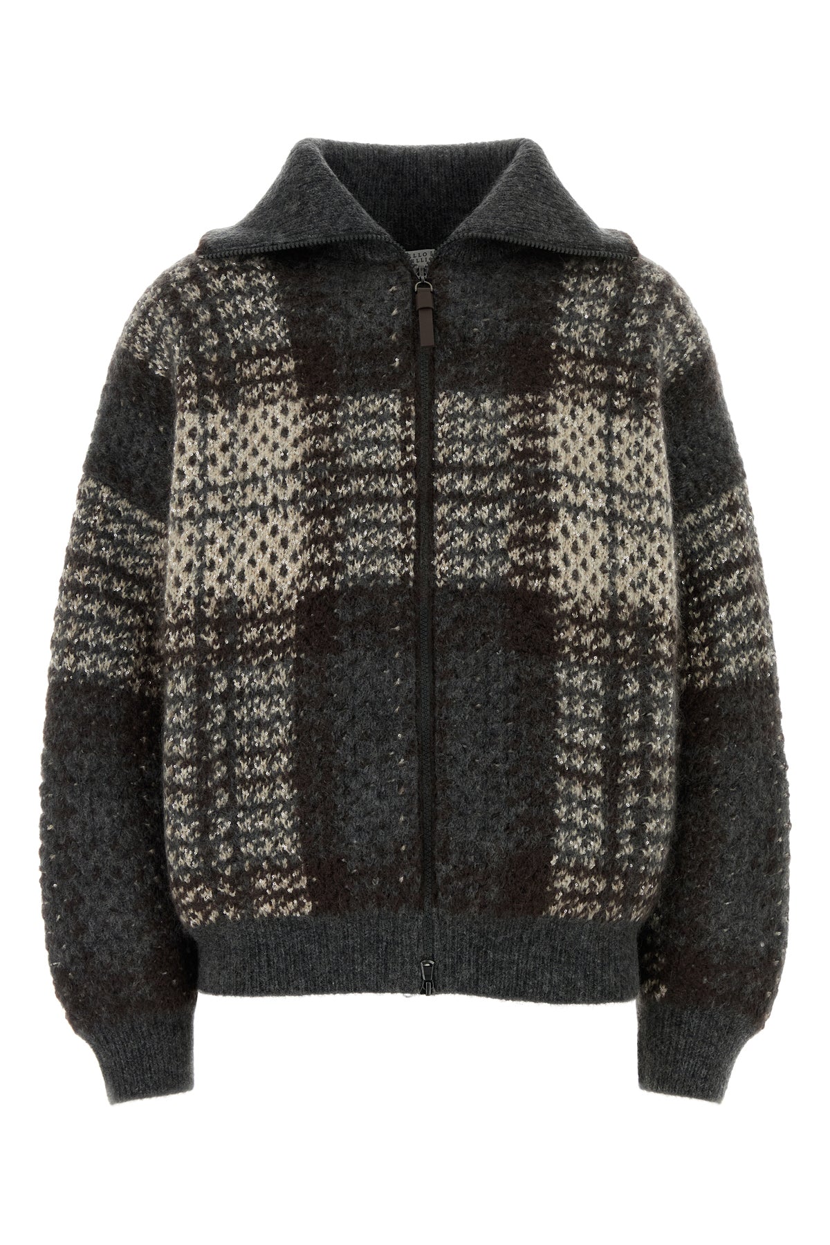 Brunello Cucinelli Cardigan in misto mohair ricamato