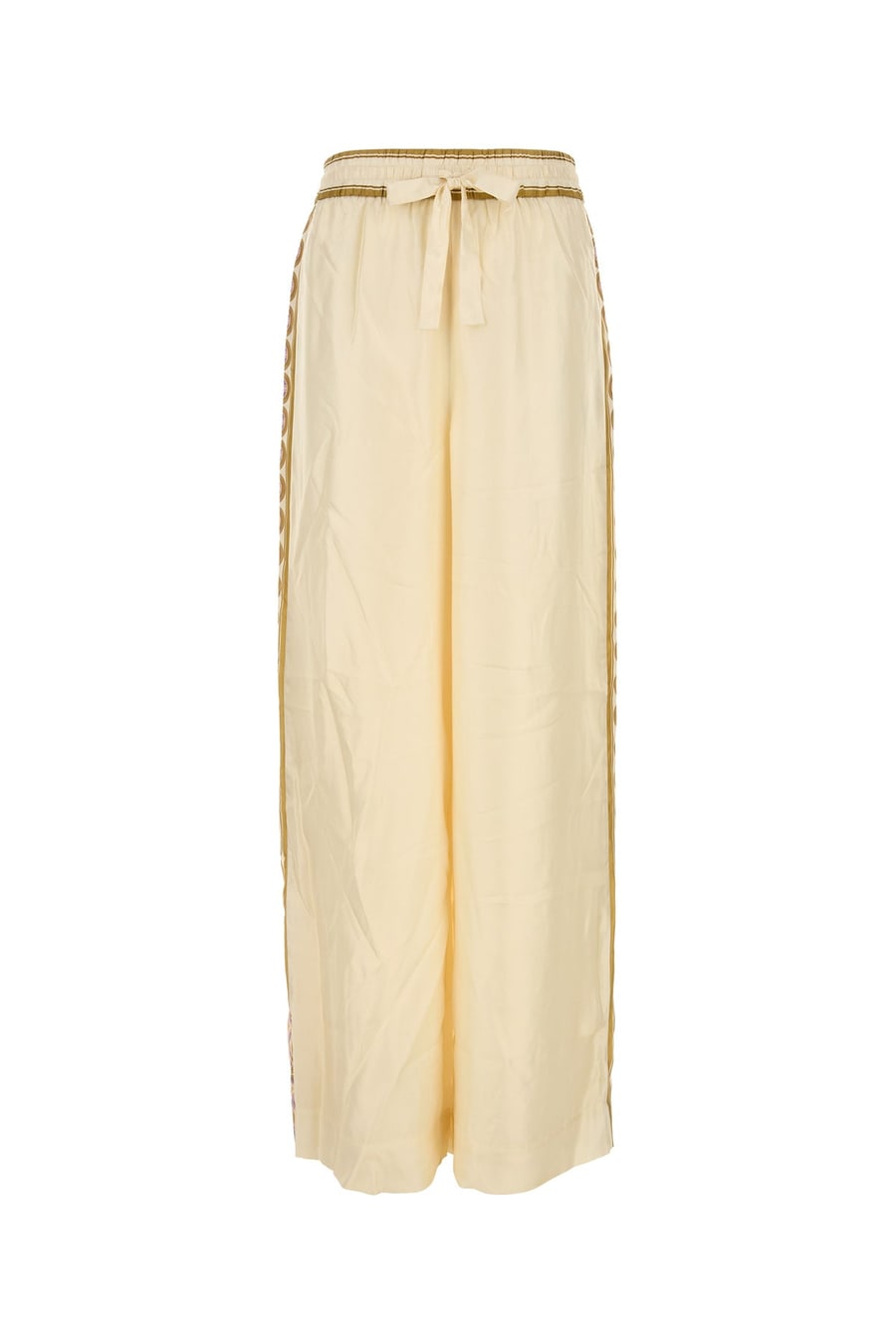 Zimmermann Pantalone dalla gamba ampia Luna in twill crema
