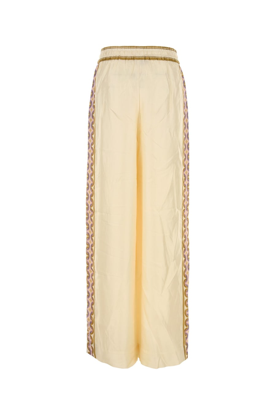 Zimmermann Pantalone dalla gamba ampia Luna in twill crema, view 2
