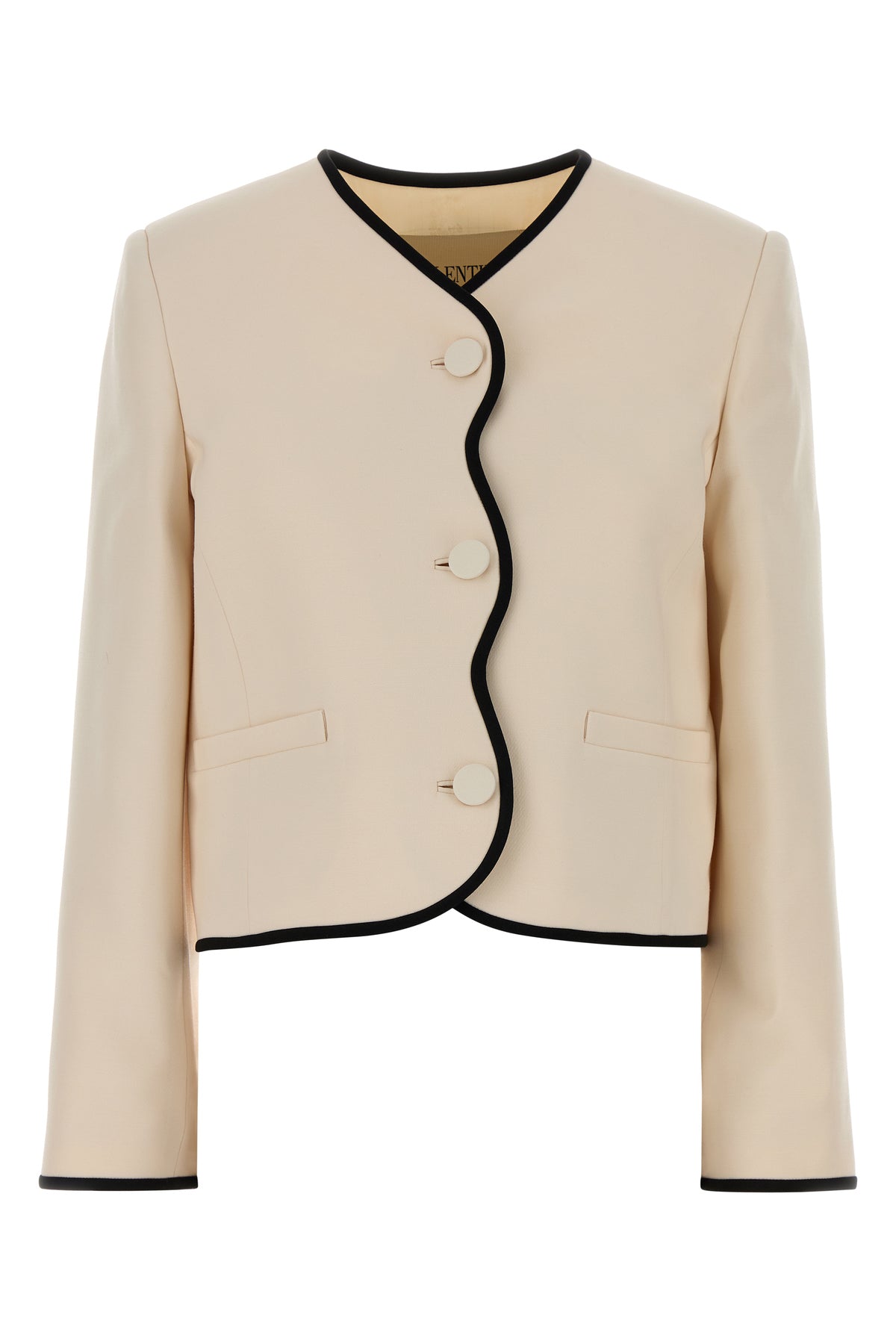 Valentino Garavani Giacca in misto lana crema