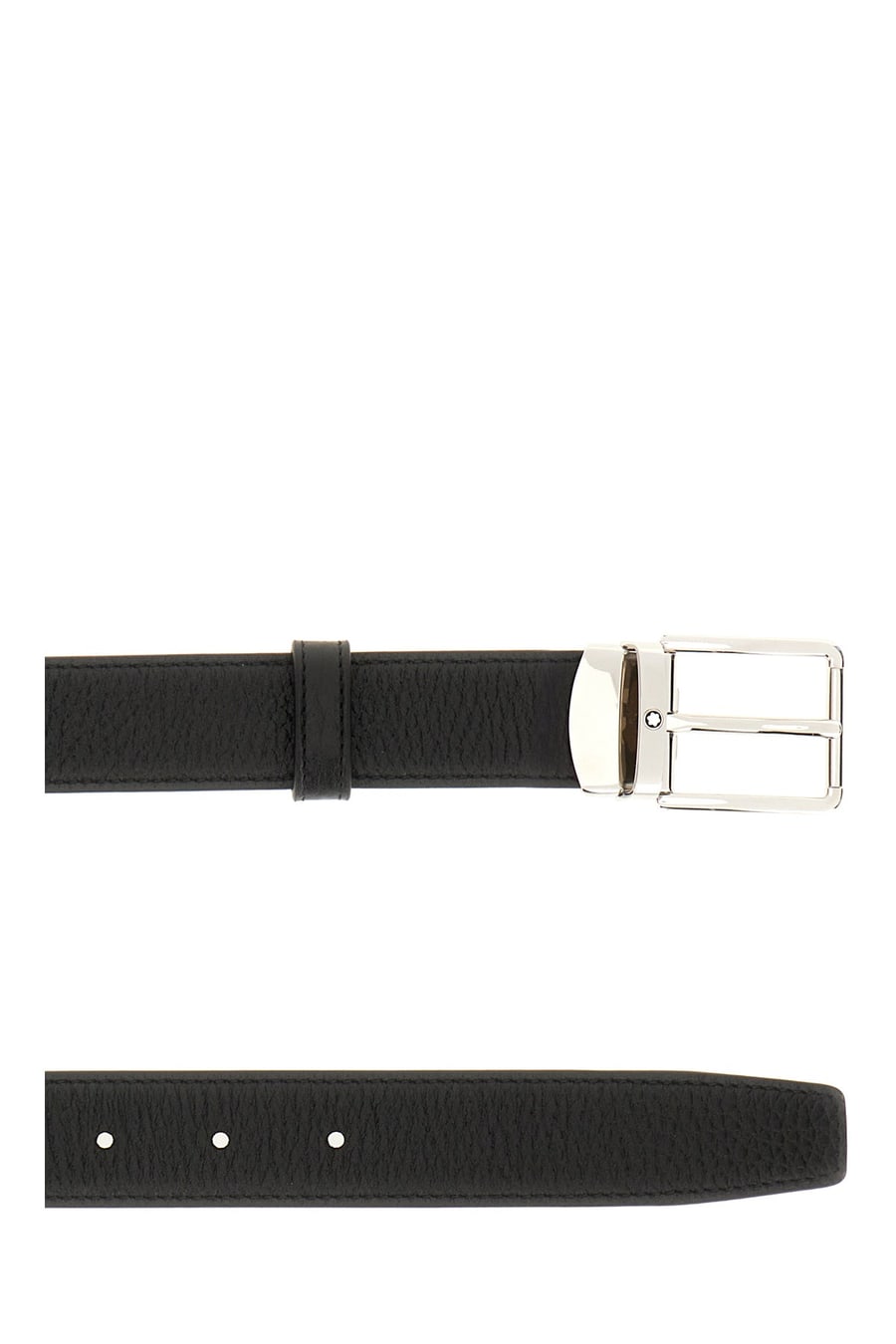 MONTBLANC Cintura reversibile in pelle nera, view 2