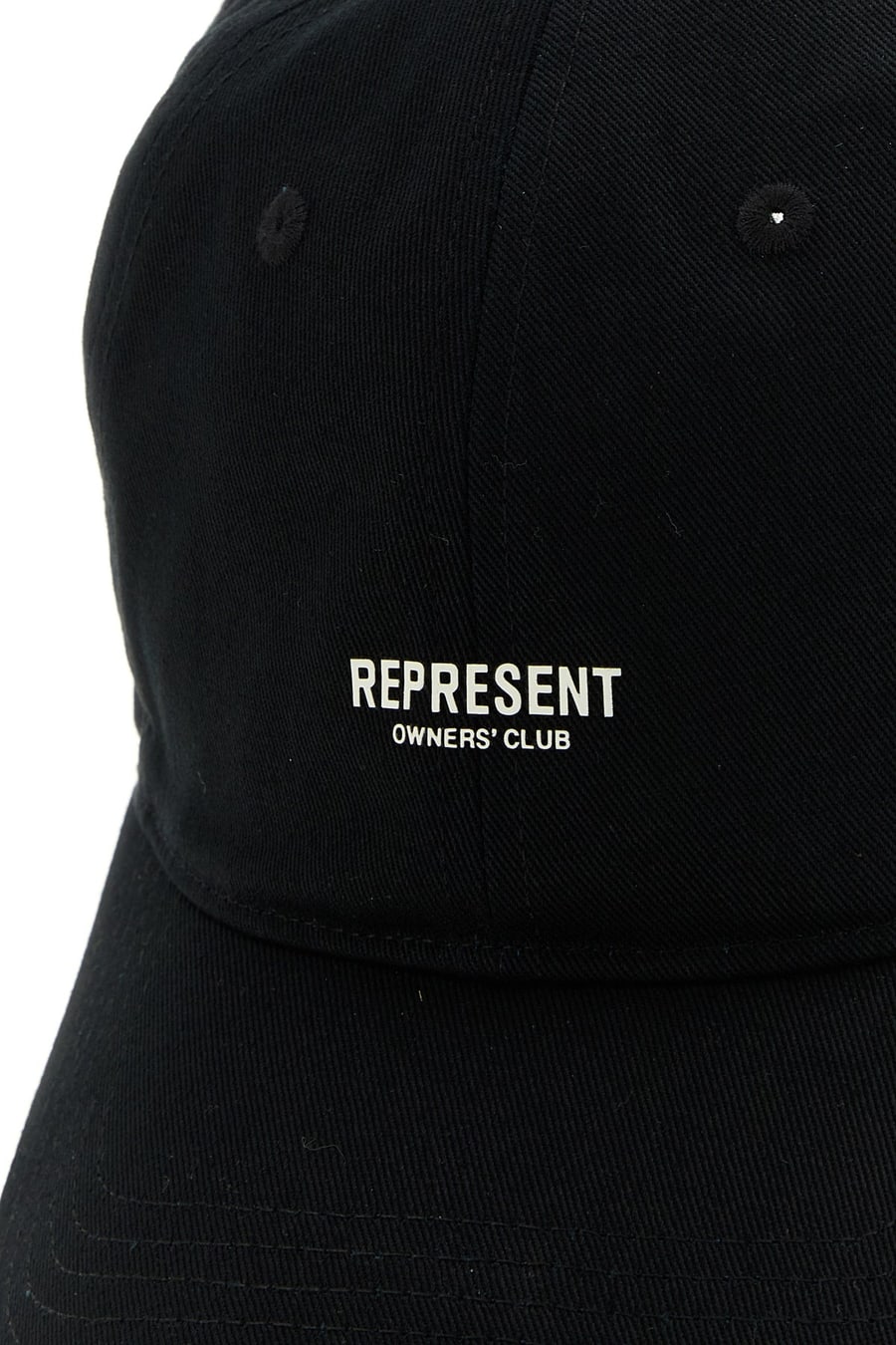 REPRESENT Cappello da baseball in cotone nero, view 4