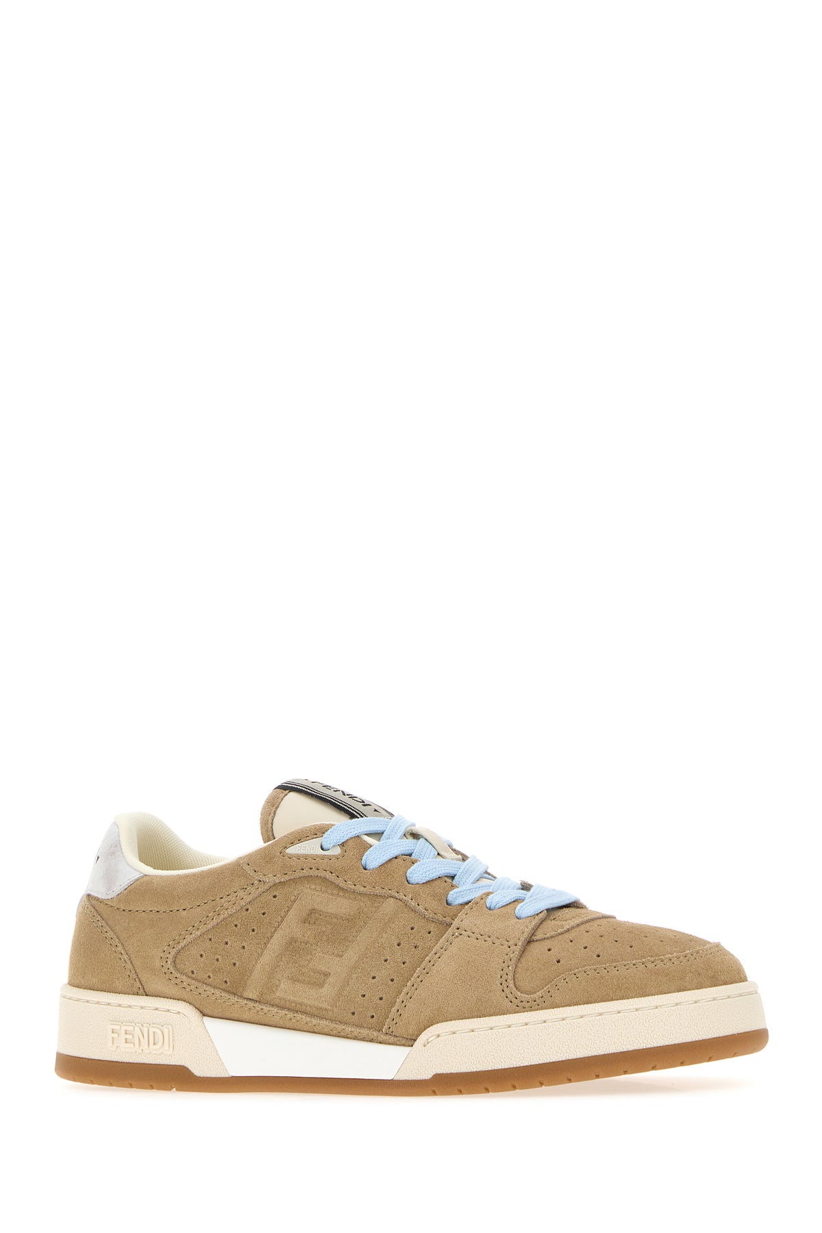 Fendi Sneakers Fendi Match in pelle scamosciata cappuccino, view 2